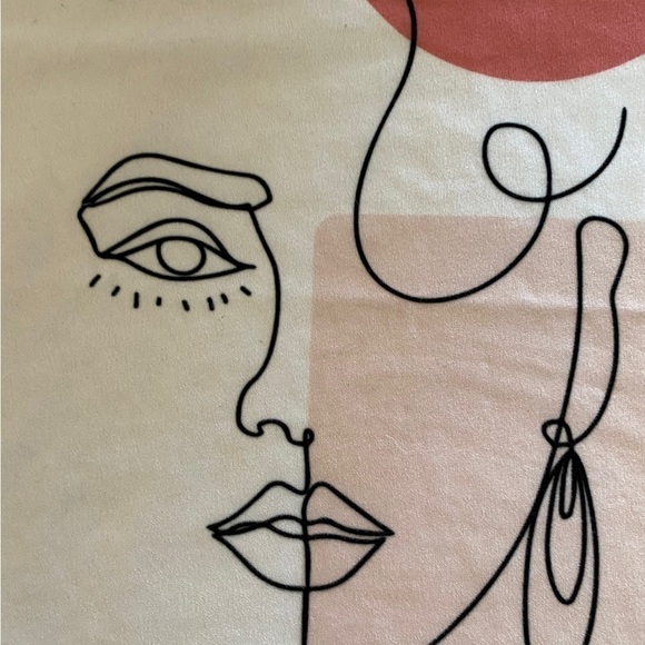 Decor pillow case cover Modern art design cream with blush tones - Picture 5 of 5